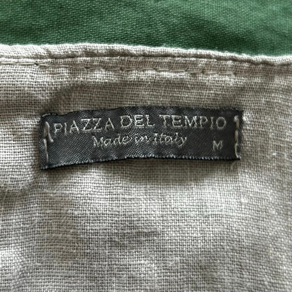 Piazza Del Tempio Linen Dress Taupe Sleeveless Lagenlook Raw Hem Italy M - Picture 4 of 6